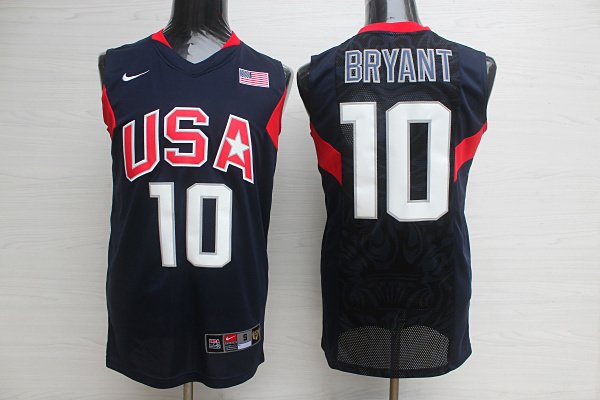 #10 Kobe Bryant USA Basketball 2008 Olympic Team Jersey blue